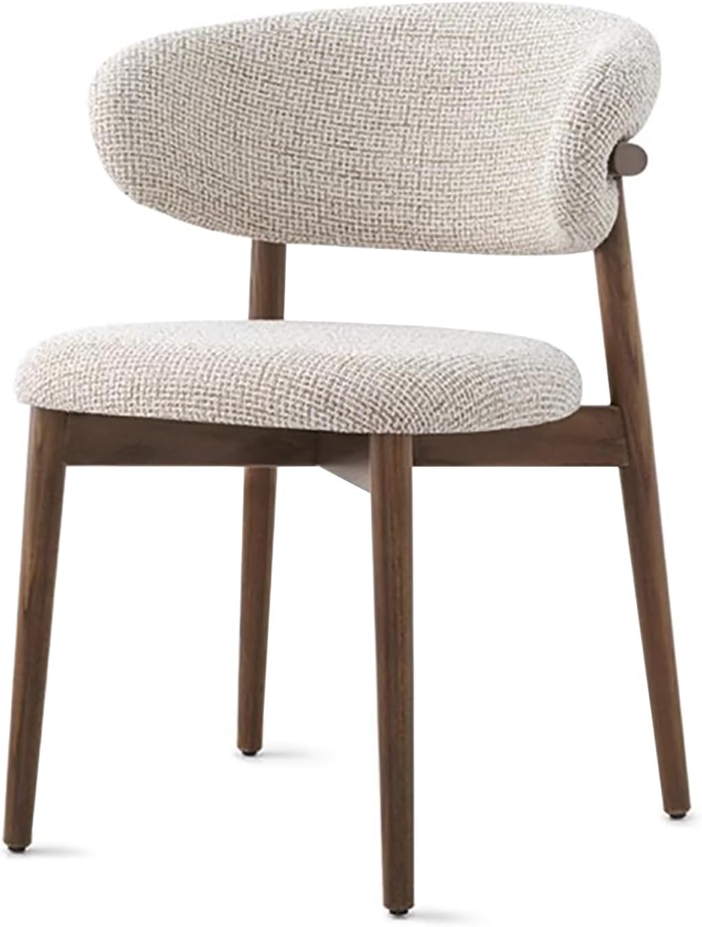 Chaise de salle à manger pour cuisine et salon en tissu capitonné