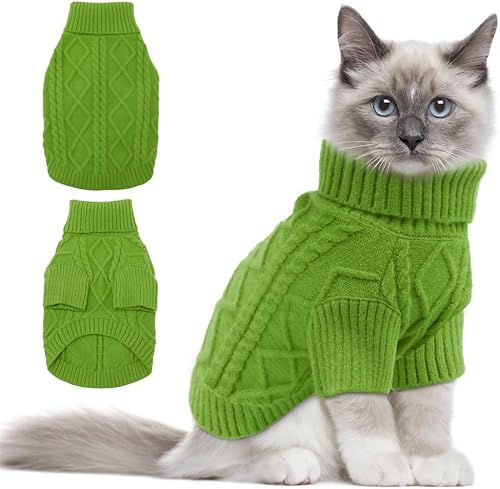 EMUST Suéter de punto para gatos, suéter de punto para perros, suéteres para gatos, suéter de Navidad para perros pequeños y medianos, cachorros,