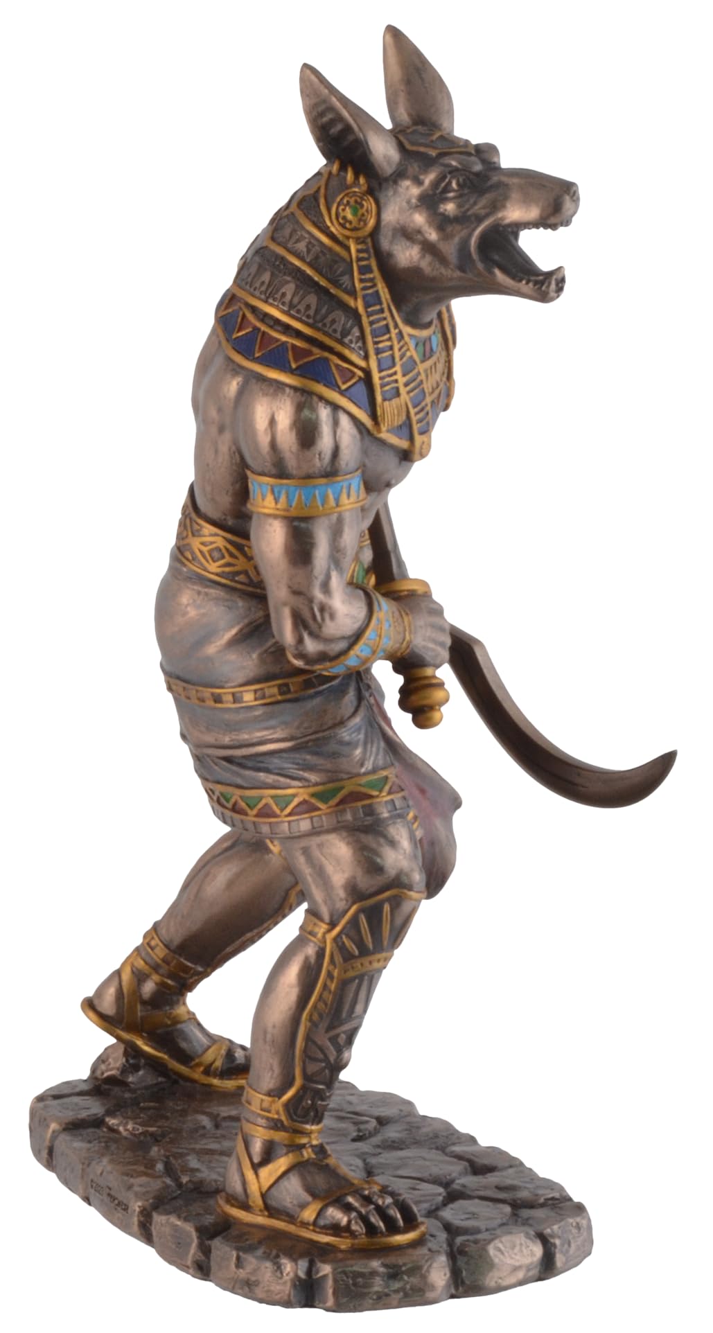 VOGLER Joh. Vogler GmbH Anubis Egyptian God of the Dead with Sickle Swords, Hand Bronzed/Coloured, by Veronese - Image 3