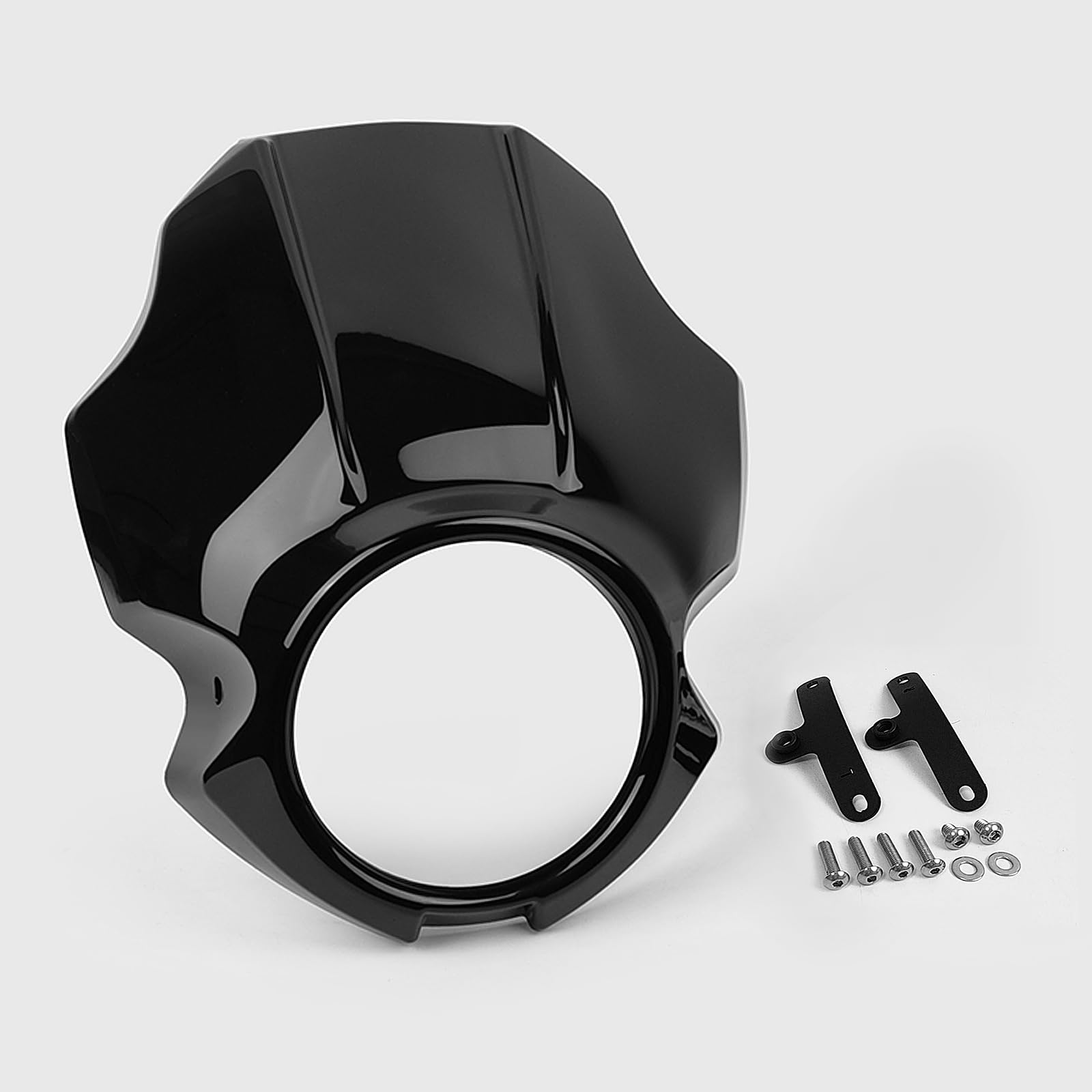 Copertura parafango anteriore per moto GFARDMOTO compatibile con Honda Rebel CMX250 300 500 (2020-2025) e CMX1100 (2021-2025), visiera parafango anteriore con attacco a forcella (Nero lucido)