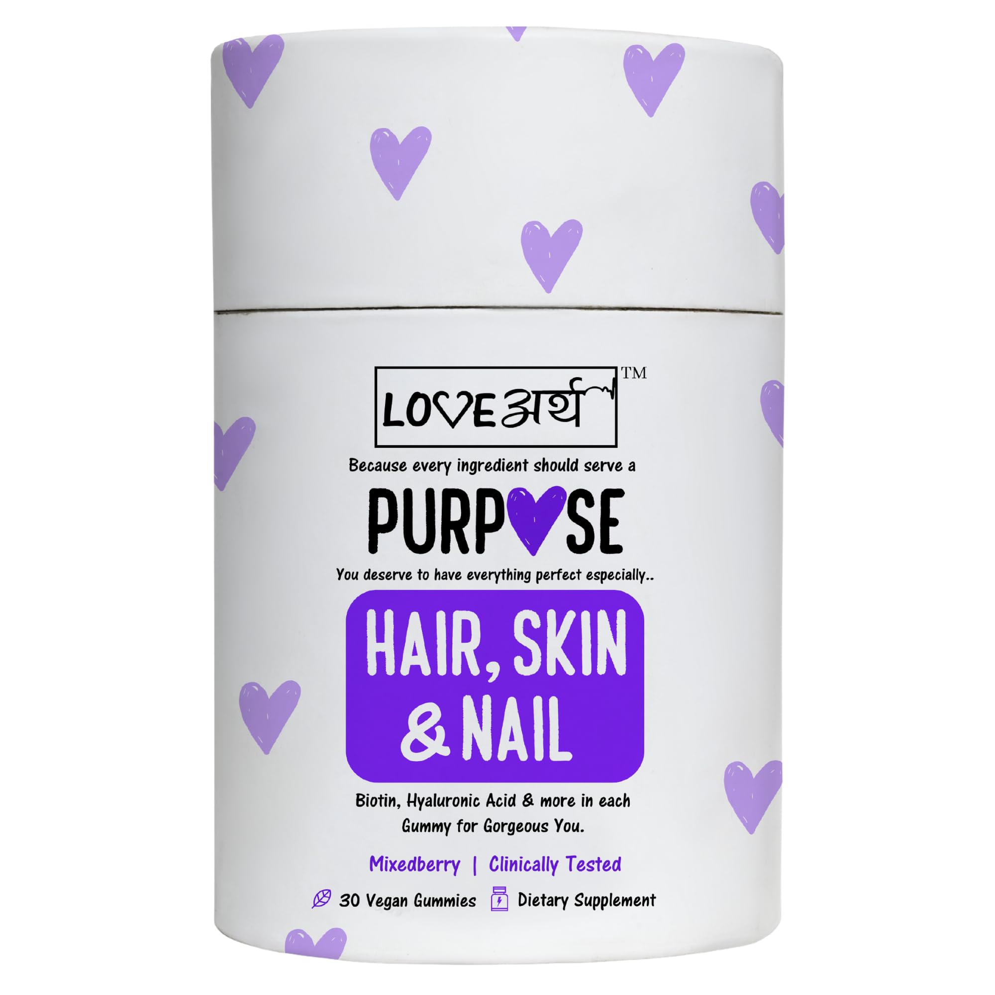 LoveArth Hair, Skin & Nail Gummies with Biotin, Hyaluronic Acid & Amla With Natural Multivitamins for Hair Growth, Nail Strength & Skin Hydration | 60 Natural Berry Flavour Gummies (B0D4YLYSMG) Amazon Price History, Amazon Price Tracker