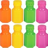 Rhode Island Novelty 1.75 Inch Neon Bubble Bottles, Pack of 48