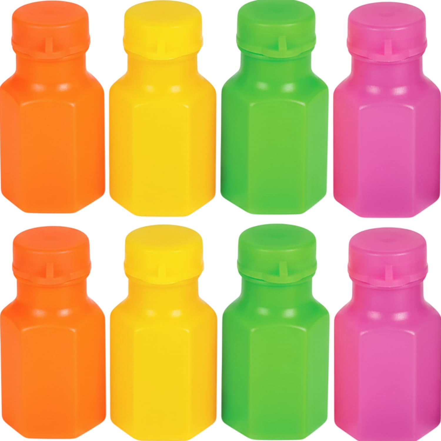 Rhode Island Novelty 1.75 Inch Neon Bubble Bottles, Pack of 48