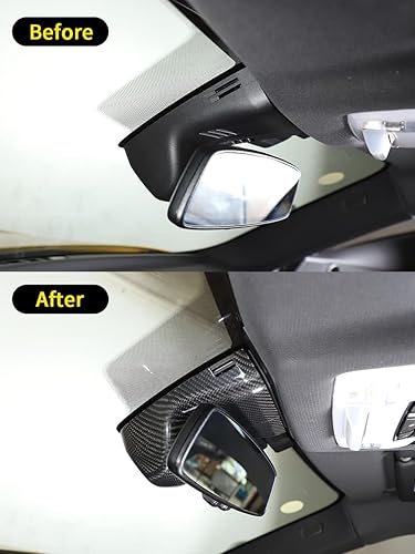 Miniatura 5 de Para Toyota Supra GR A90 A91 MK5 2018 2019 2020 2021 2022 Marco de fibra de carbono real para automóvil marco de base de retrovisor interior sobre