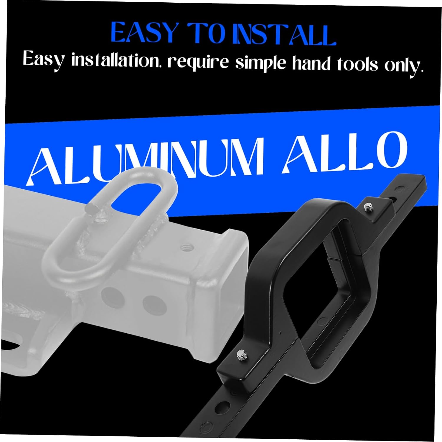 Alipis Trailer Tow Hitch Mounting Bracket for LED Reverse Lights Search Lighting Bolt Design for Offroad Trucks Suvs Trailers Rvs Black