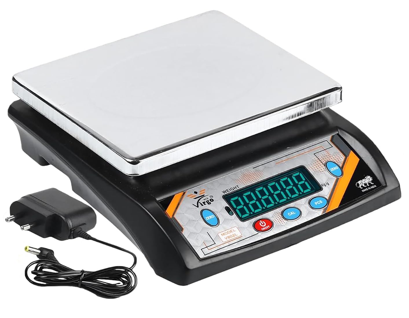 GVC 30Kg x 2g High Accuracy Counter Weight Scale with 2 Days Battery Backup - Upto 1 Year Warranty for for Shop, Home Weighing Scale - Computer Vajan Kata (Black) (B0CYN68S7R) Amazon Price History, Amazon Price Tracker