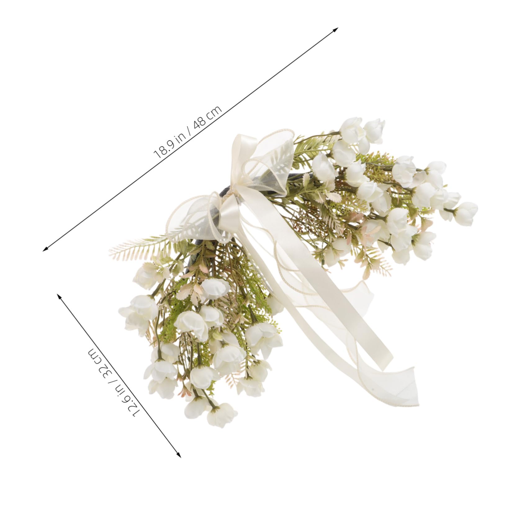 ULDIGI Floral Swag Welcome Sign: Summer Floral Wreath Front Door Faux Flower Swag for Indoor and Outdoor Use Elegant Wedding Holiday Decoration