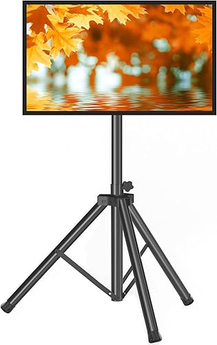 TAVR - Soporte de TV portátil para TV de 23 a 70 pulgadas, pantalla LED LCD OLED plana curvada, soporte plegable giratorio y altura ajustable,