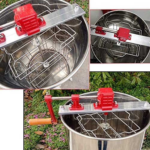 LKJHG Honigsieb, Manueller Honigschleuder Mit Ständer Und Plexiglasdeckeln, Honigabscheider Für Obst, Zuckerherzöl… – Bild 5