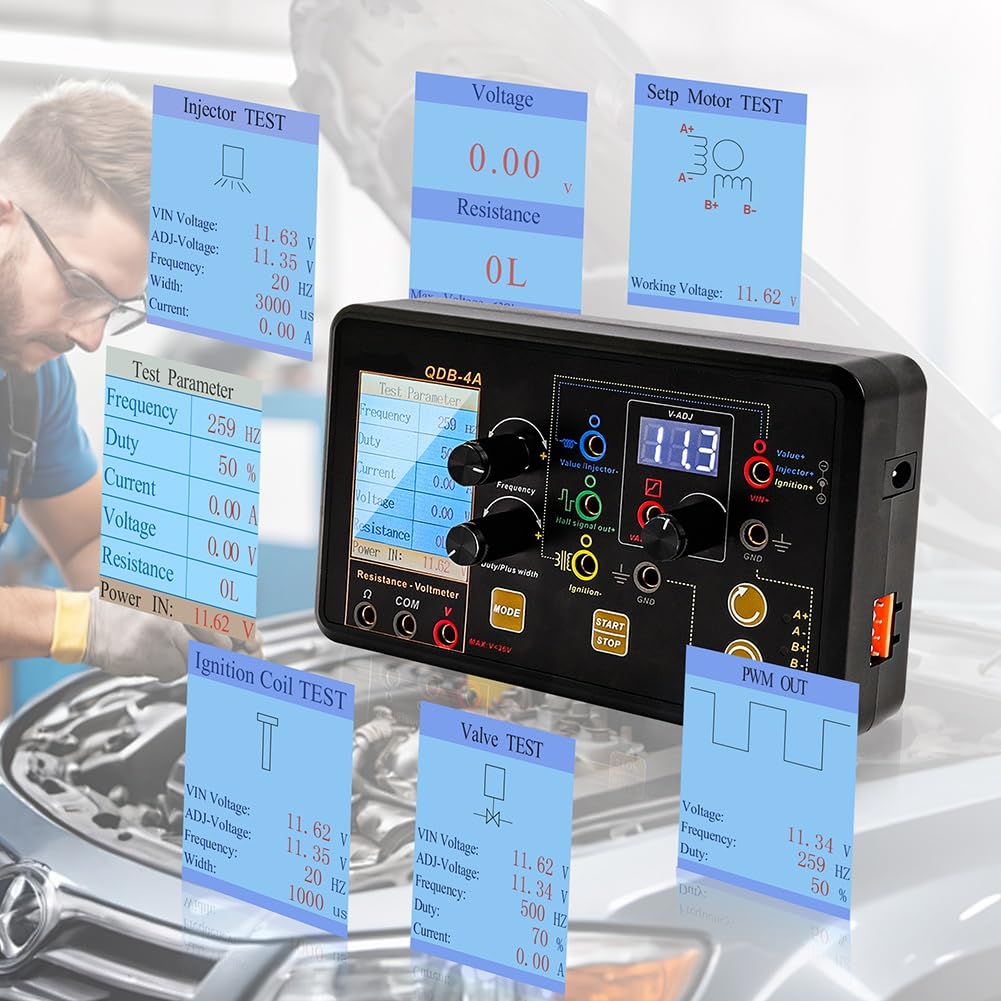 Auto-Zündspule Test-Injektor Solenoidventil Leerlauf-Schrittmotor Tester Simulator mit Stützrahmen für Autoinstrumente