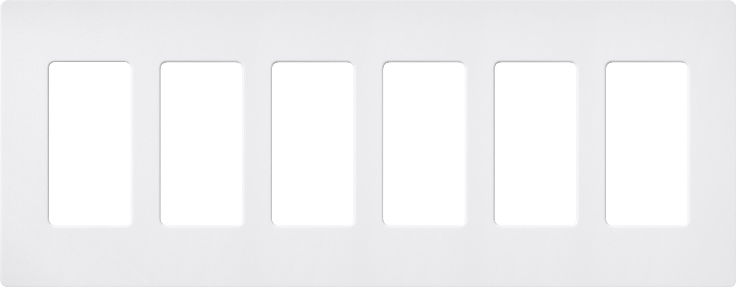 Lutron Claro 6 Gang Dekoratör/Rocker Duvar Plakası, Mat, Kar (1 Paket) | SC-6-SW