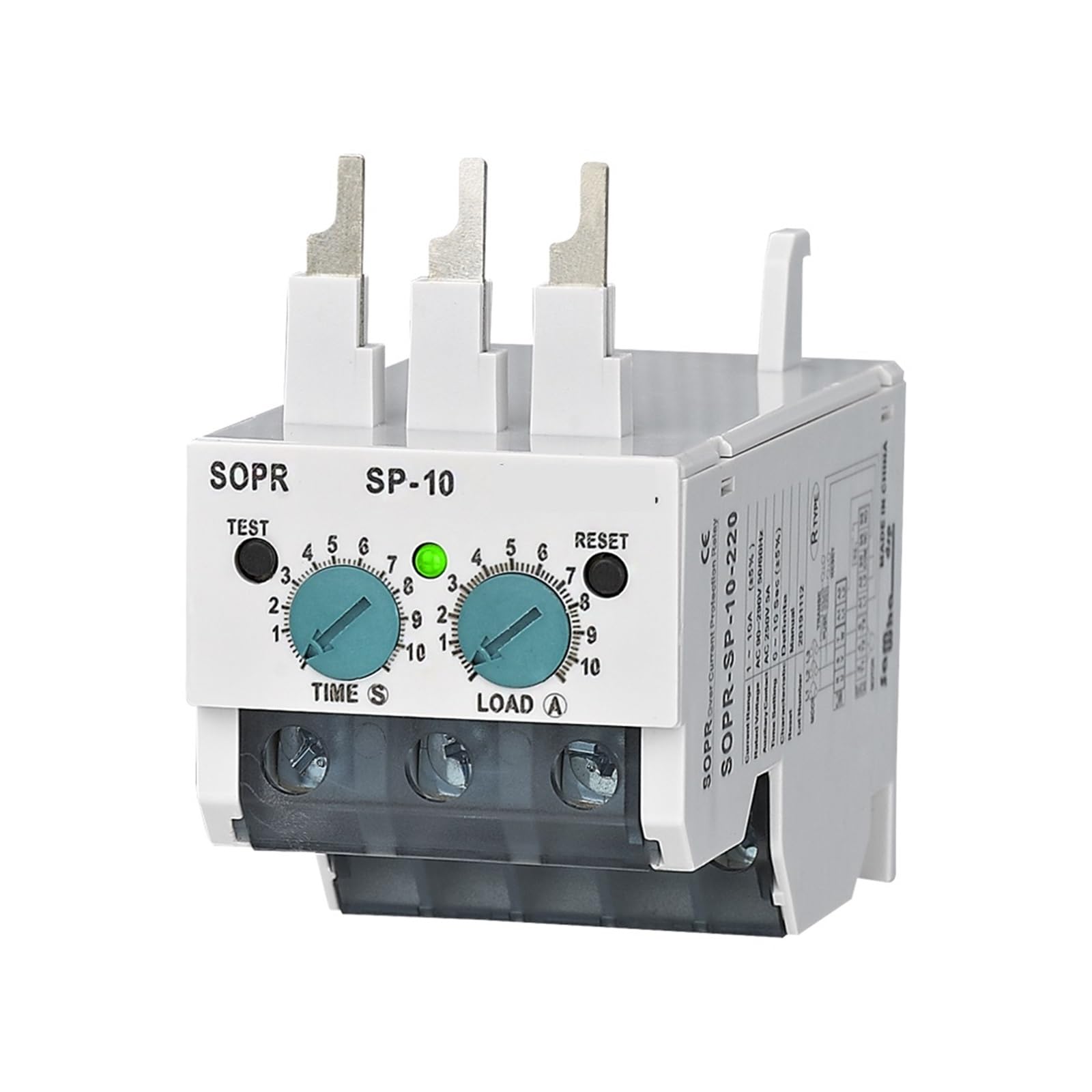 BALYDLUL SOPR-SP Electronic Overload Relay Motor Protector Thermal Overload Relay(3-30A,Un 90-260VAC)