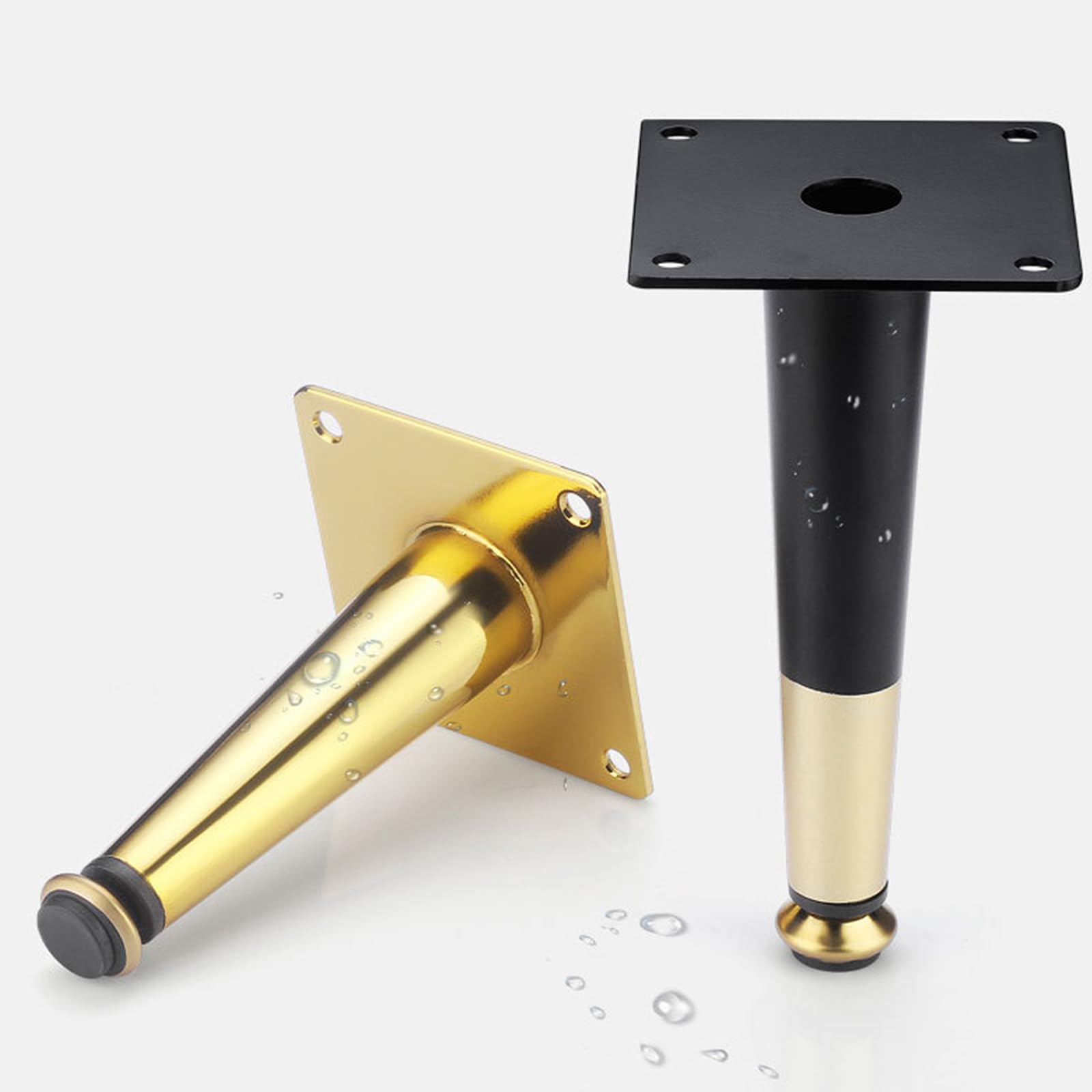 Piedini per Tavolo Conici Moderni 4 Pezzi Piedini per Tavolo Regolabili In Acciaio Laminato A Freddo Color Oro Vernice Spray Piedini per Divano Altezza: 10,5-72,5 cm Piedini per Mobile 35,5 cm/14"