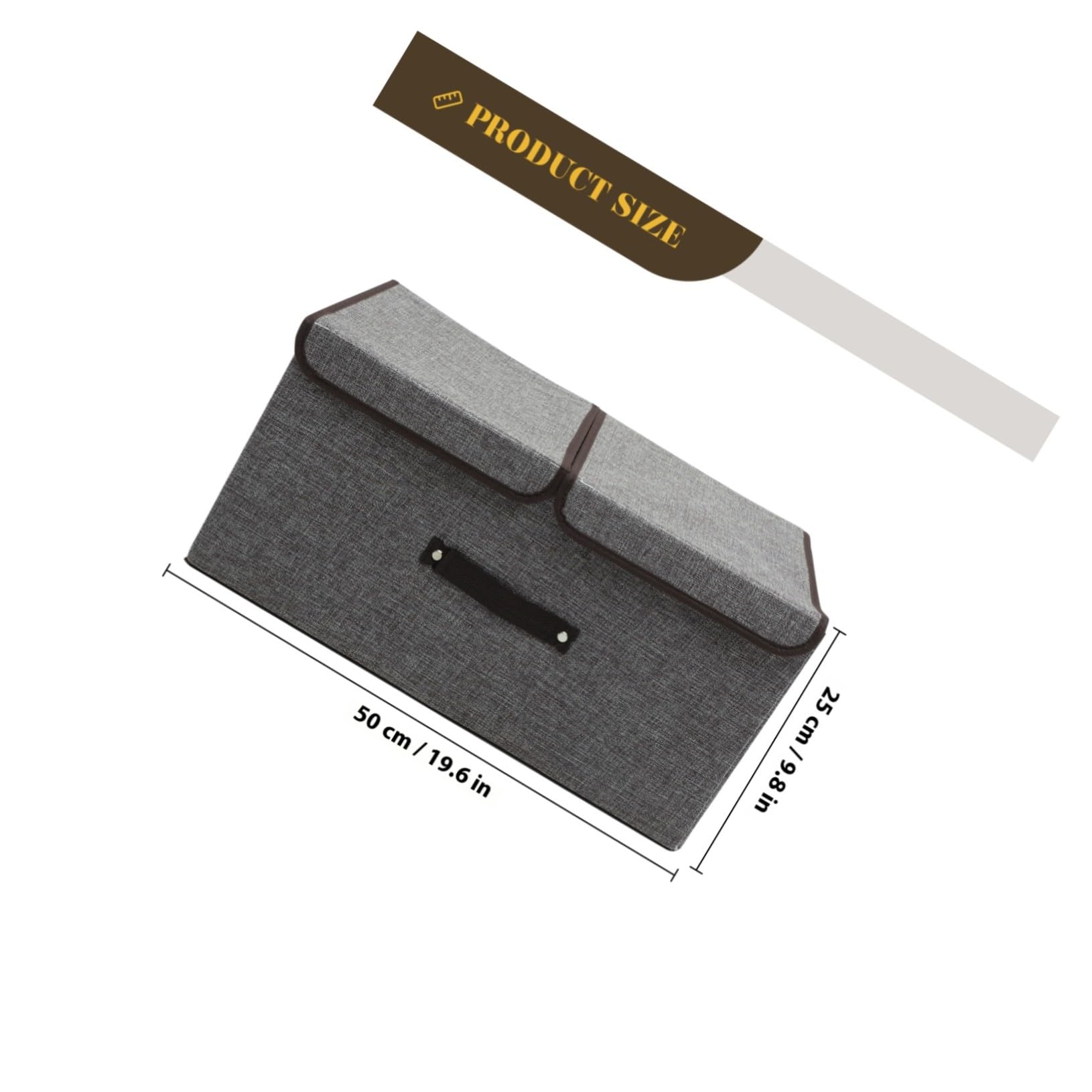 UKCOCO Caja de Almacenamiento Plegable Tapa Gris
