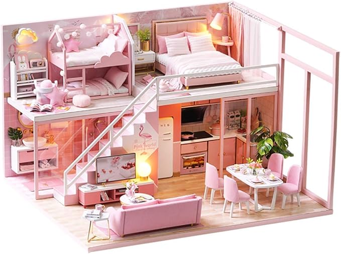 CUTEROOM DIY Miniature House Kit Handmade Wooden Dollhouse 124 Scale
