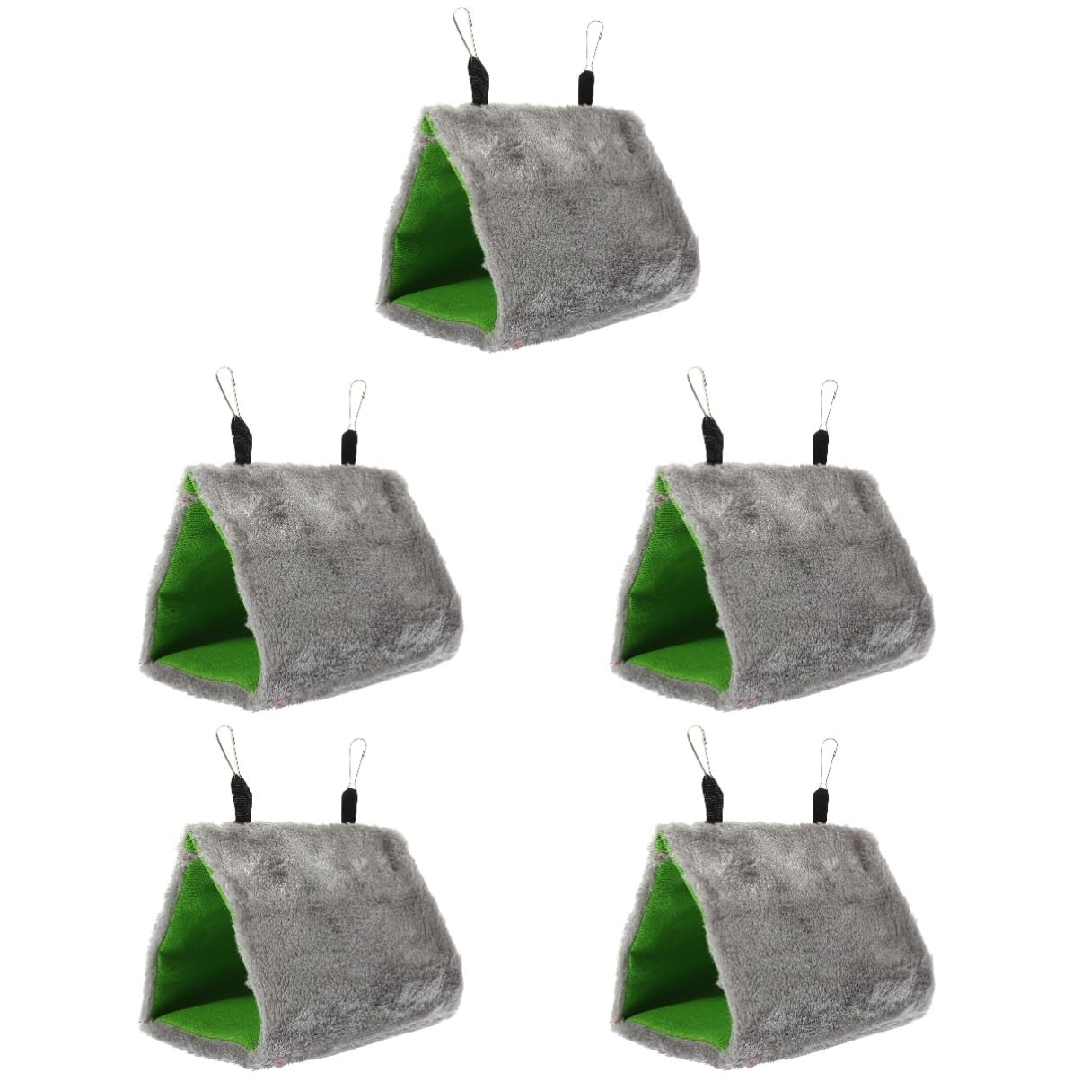 POPETPOP 5pièces Hamac Suspendu pour Oiseaux Nid Douillet Peluche pour Perruches Et Petits Animaux Lit Chaud Et Confortable pour Oiseaux à Suspendre pour Canaris Et Hamsters