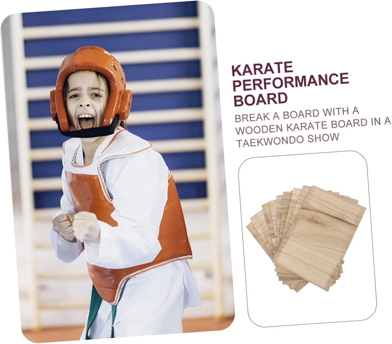 10Pcs Professional Taekwondo Breaking Planks Durable Boards for Martial Arts Training for Beginners for Indoor Gym Academy Use