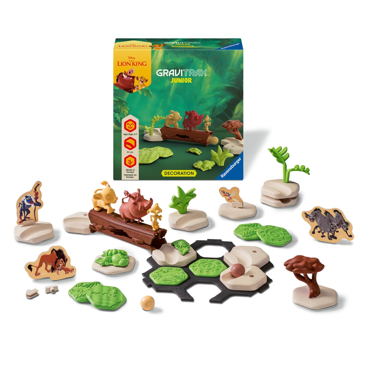 Ravensburger - Gravitrax Junior - My Ocean 33-piece expansion set - Ball Circuit - Creative Building Game - Building Ball Course - From 3 Years Old - French Version - 27400