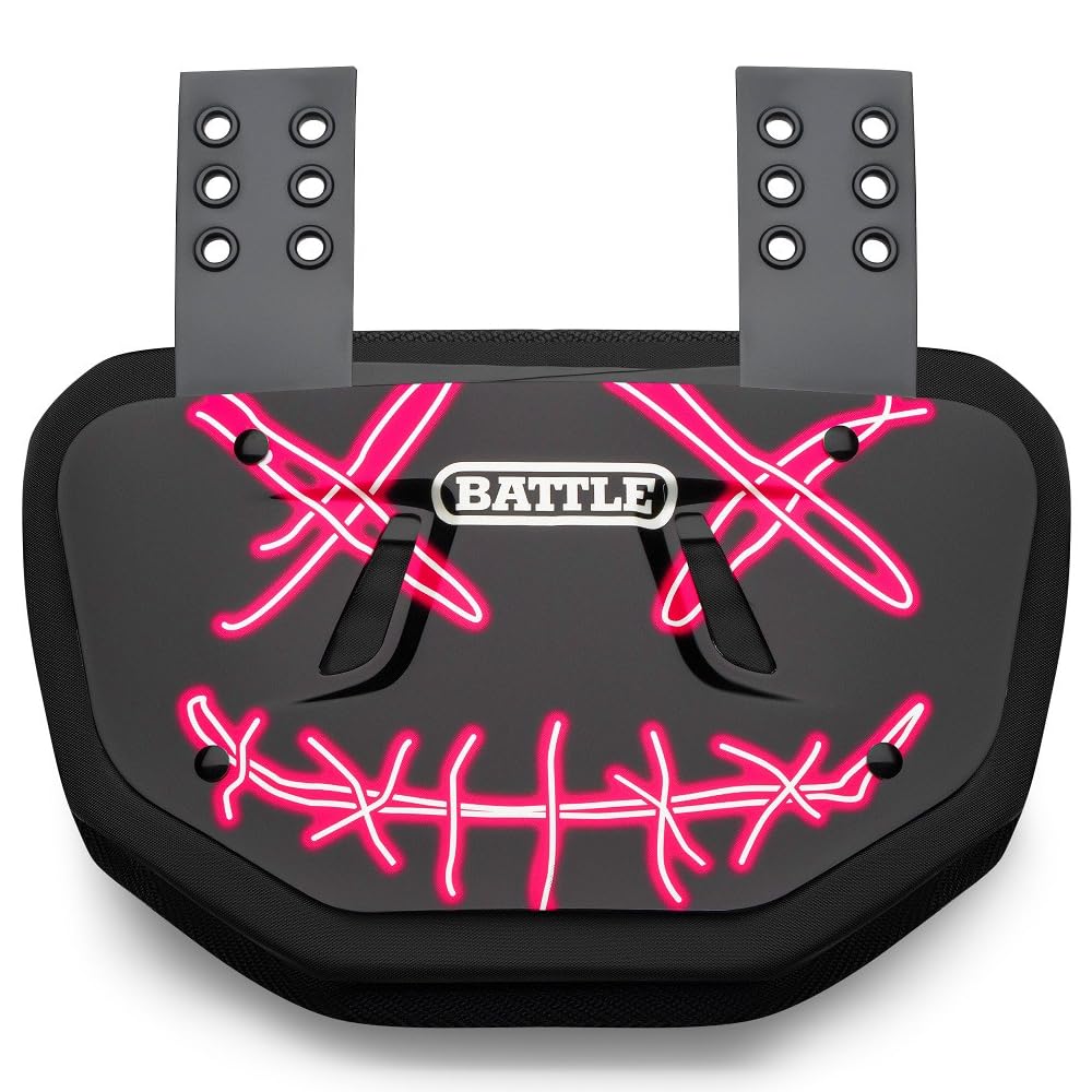Battle Sports Novelty Fußball-Rückenplatte – Hartschale für den unteren Rücken mit konturiertem Schaumstoff für hohen Aufprallschutz für Jugendliche, Kinder und Erwachsene