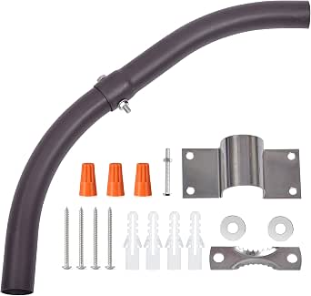 Mounting Arm for Outdoor Barn Light - Suitable for 40W to 120W Dusk to Dawn LED Area Lights