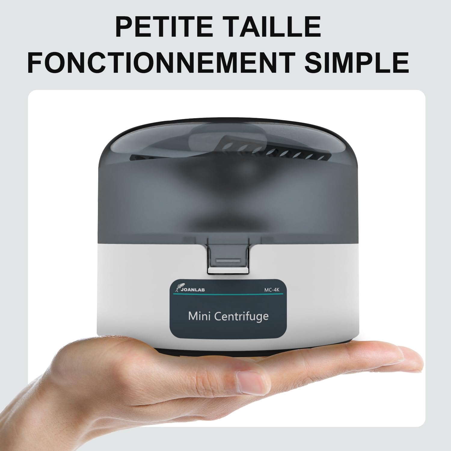 JOANLAB Mini centrifugeuse 4000RPM centrifugeuse de laboratoire, 2 en 1 pour centrifugeuse de table 0,2/1,5/2 ml Microcentrifugeuse