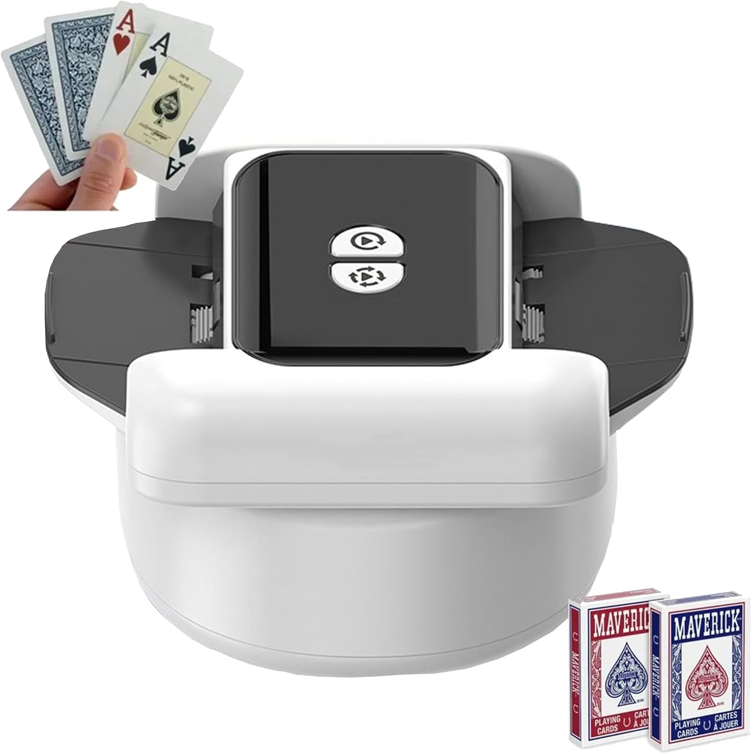 High Speed Card Shuffler, Compact Lightweight, Takes Up Minimal Space, Multiple Decks Simultaneously, Saves Time, Effort, Ideal for Late-Night Family Entertainment