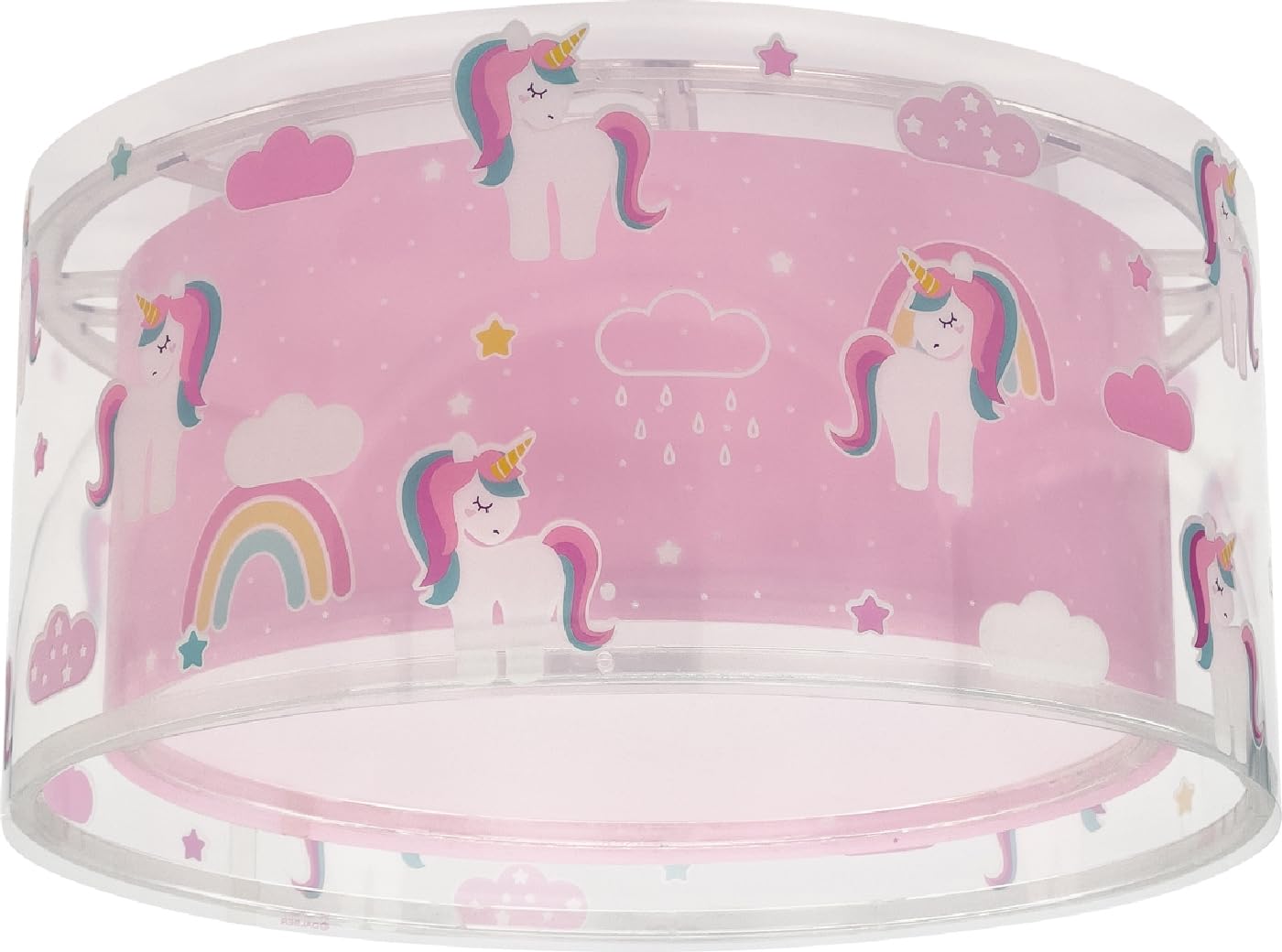 Plafoniera per bambini Dalber Unicorns, Unicorni, animali, plafoniera per bambini, 41596M, E27-2 x 15W