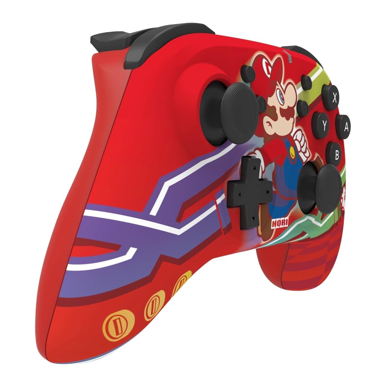 HORI Controller Horipad Wireless (New Super Mario) per Nintendo Switch e OLED - Licenza Ufficiale Nintendo