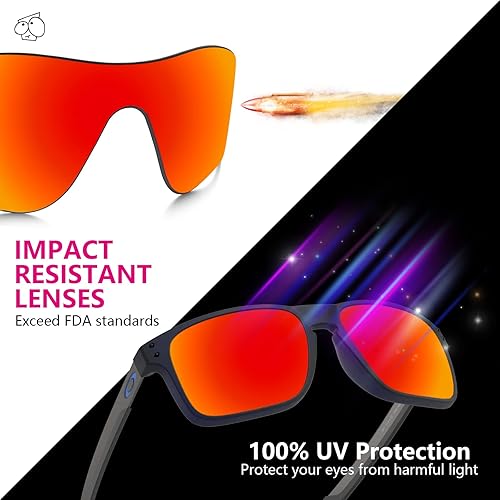 Miniatura 3 de EZReplace Lentes de repuesto compatibles con lentes de sol Arnette La Pistola AN4179-2.598 in (lentes polarizados)