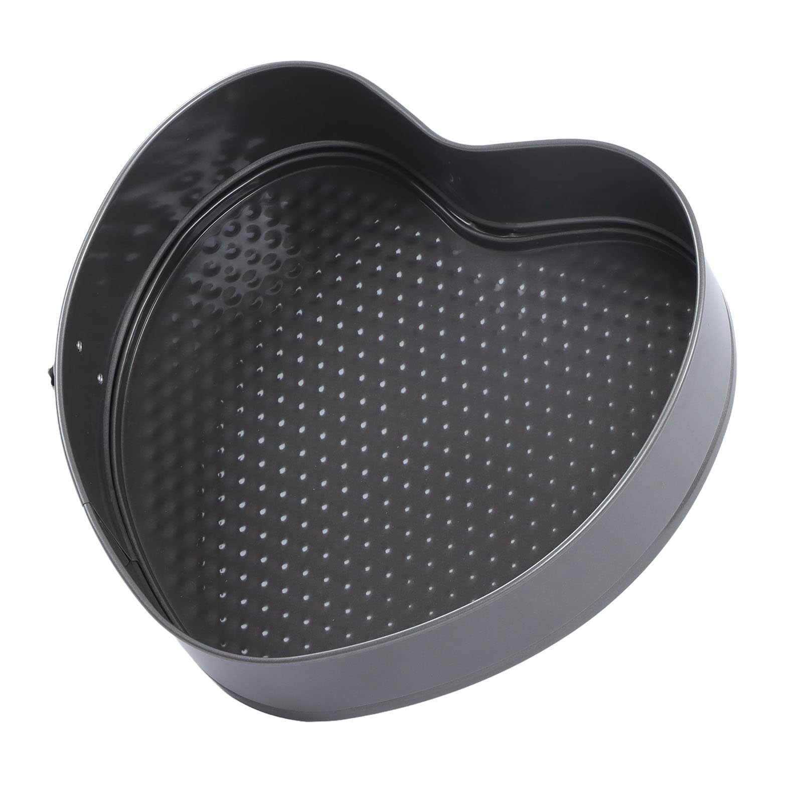Juego de 6 moldes desmontables con forma de corazón, antiadherentes y de apertura lateral; molde para hornear en acero inoxidable con calentamiento uniforme y cierre a presión,