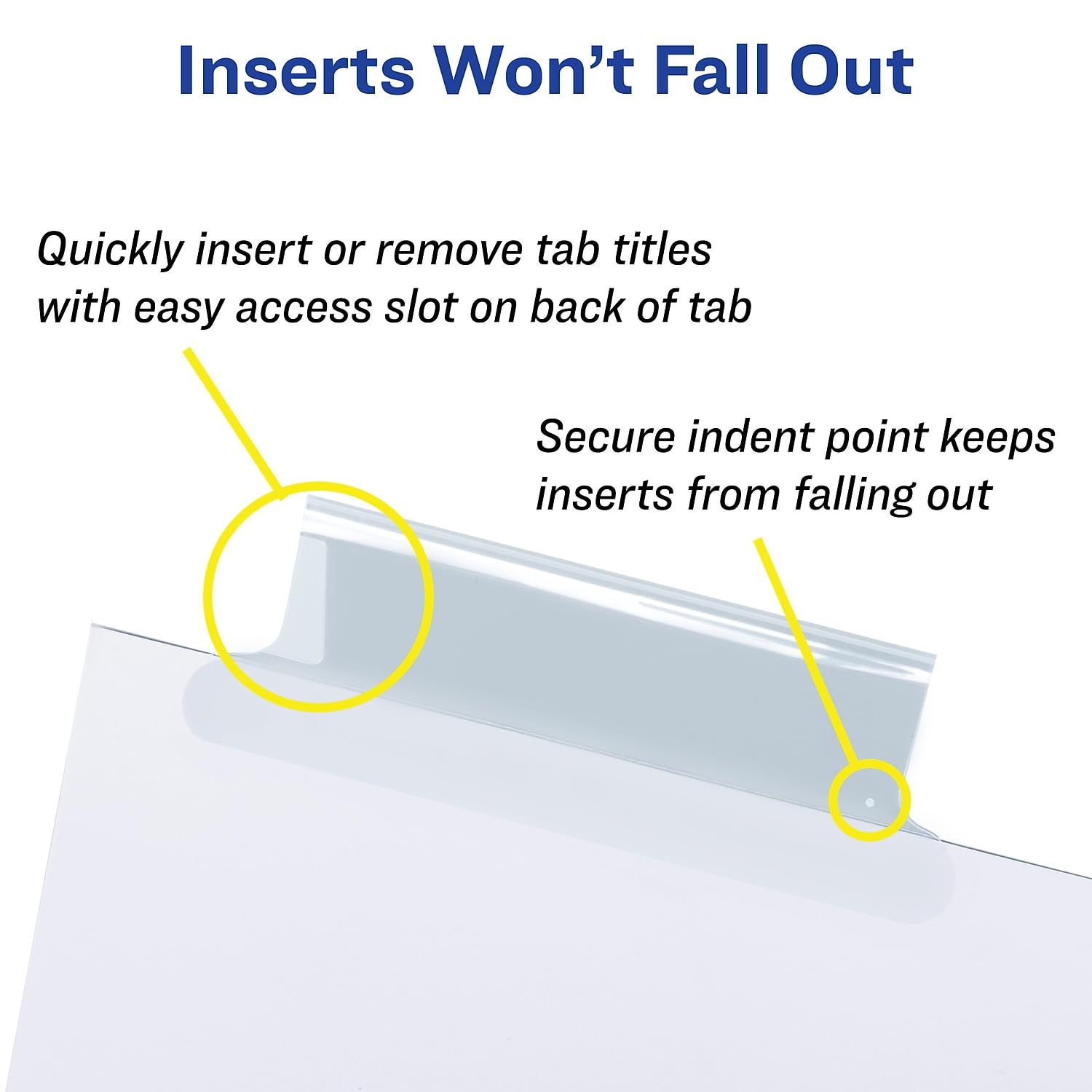 Avery 11223 Extra Wide Insertable Dividers,11-Inch x9-Inch ,8-Tab,Clear / WE Paper - Image 5