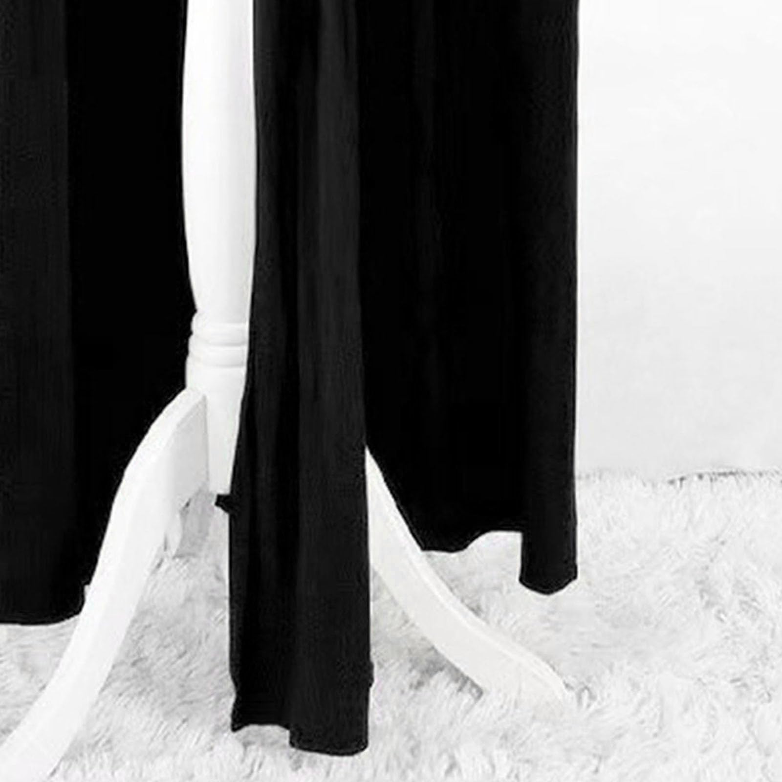 Generic Women Gothic Lingerie Lace Babydoll 3 PC Sheer Mesh Long Dresses Front Criss-Cross Crop Top and Skirt Lingerie: 3X-Large Black_1