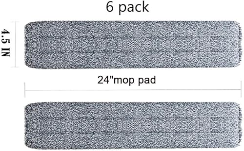 Miniatura 8 de Almohadillas de microfibra de repuesto de 15 pulgadas, paquete de 6 unidades, reutilizables, para mopa húmeda, seca, repuesto para la mayoría de los