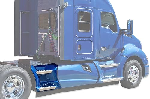 Miniatura 4 de KOZAK Panel de carenado trasero de repuesto para lado derecho del pasajero compatible con el logotipo Kenworth T680 Plus, 2 escalones,