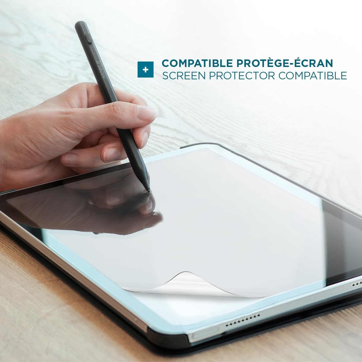 Mobilis Universeller aktiver Stift für iPad, Tablet und Mobiltelefon, Touchscreen-Stift, hohe Empfindlichkeit und Präzision, feine Spitze, iOS/Android kompatibel