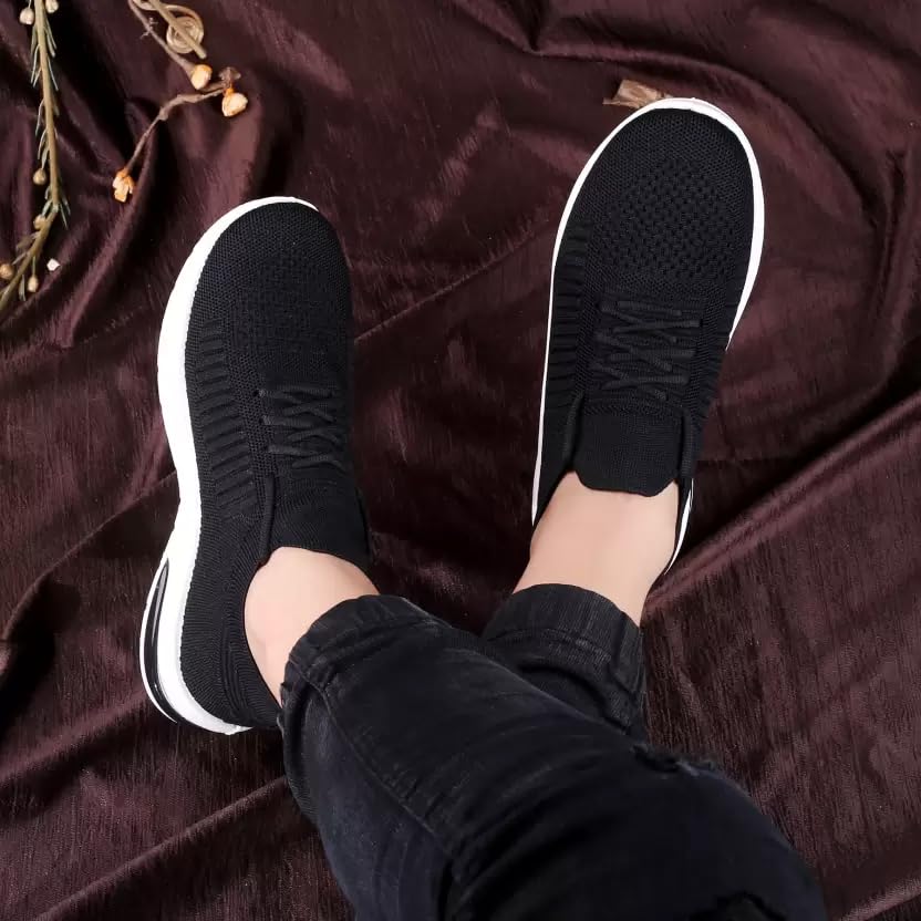 Doctor Walk Sneakers for Women | Shoes for Women | Comfortable & Lightweight | Casual Sneakers Shoes (A2-Black) 4 61tGVEp9iEL