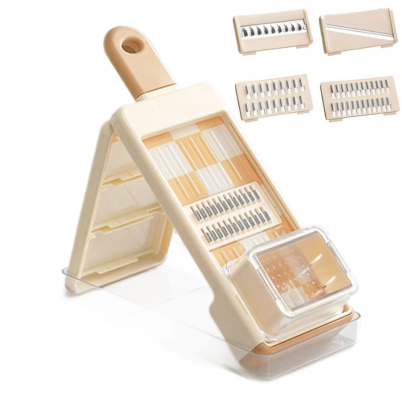 LUCKGONI Multifunctional Vegetable Slicer Grater with Stainless Steel for Effortlessly Food Preparation Home Cooking