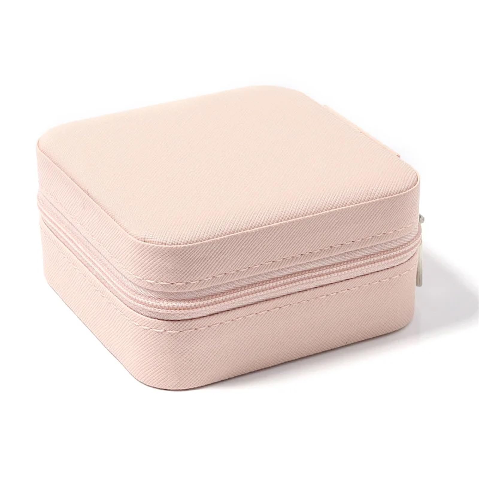 Portagioie 1 pz Portatile da Viaggio Mini portagioie in Pelle Anello Gioielli Collana organizzatore Custodia Scatola Regalo Ragazze Donne per I Gioielli(Pink)