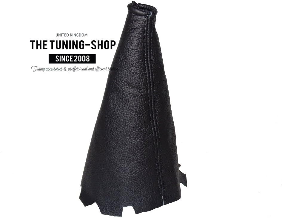 Ltd Compatible with Automatic Shift Boot for GMC Envoy 2002-2009 Chevrolet Trail Blazer MK1 2002-2009 Black Genuine Italian Leather Black Stitching