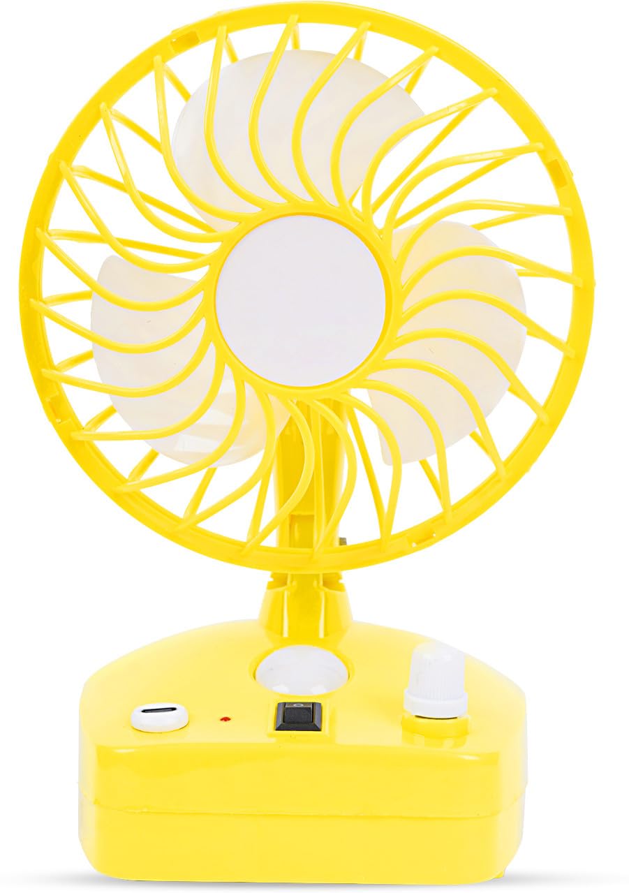 ECOSKY NEUT COOL FAN WITH EXTRA COOLING 3 SPEED, LED LIGHT (3-4 HRS) ROUND 5 Star 50 mm 3 Blade Table Fan (YELLOW | Pack of 1)-image-34