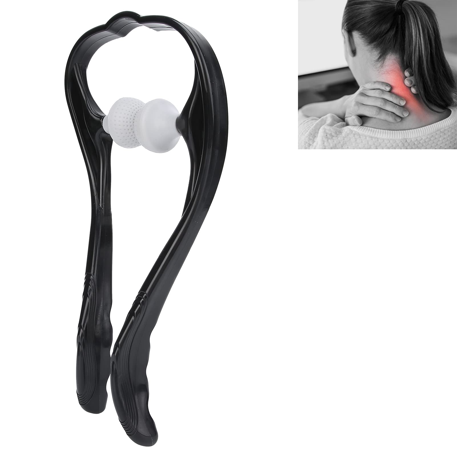 Generic Herramienta de Masaje de Cuello con Rodillo Manual para Alivio de Tejidos Profundos y Terapia de Puntos Gatillo Adecuado para Trabajadores de Oficina y Estudiantes Hecho de Material ABS