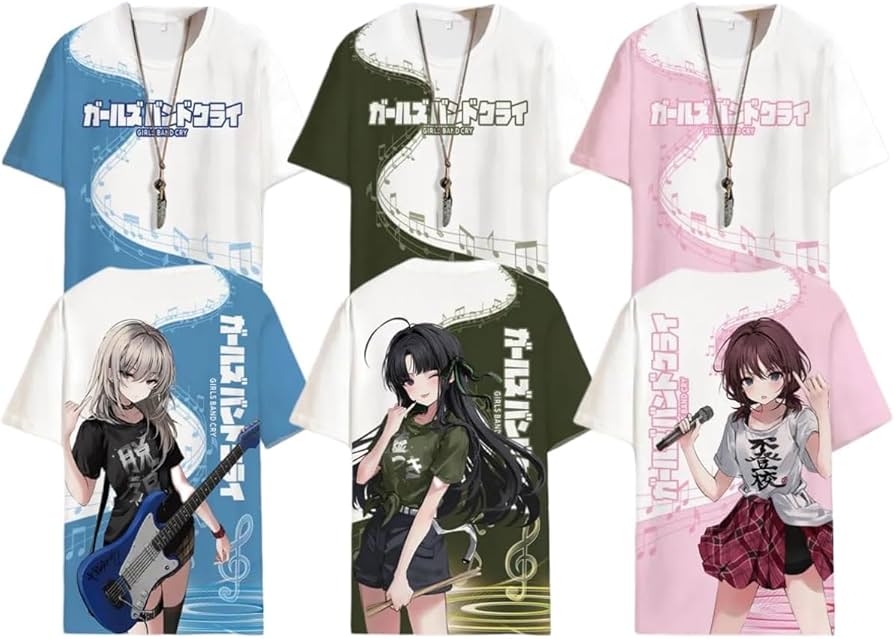 Amazon.co.jp: ガールズバンドクライ tシャツ 半袖 夏服 井芹仁