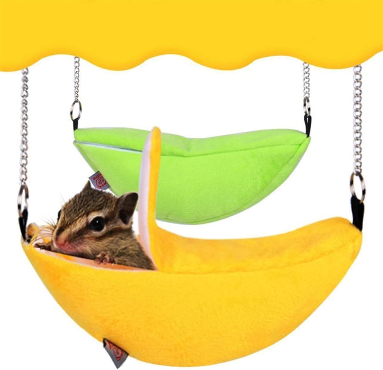 review Cat Hammocks Warm Banana Boat Moon Pet Hamster Bird Swing Hammock Hanging Bed Nest Cage (Color : Yellow)