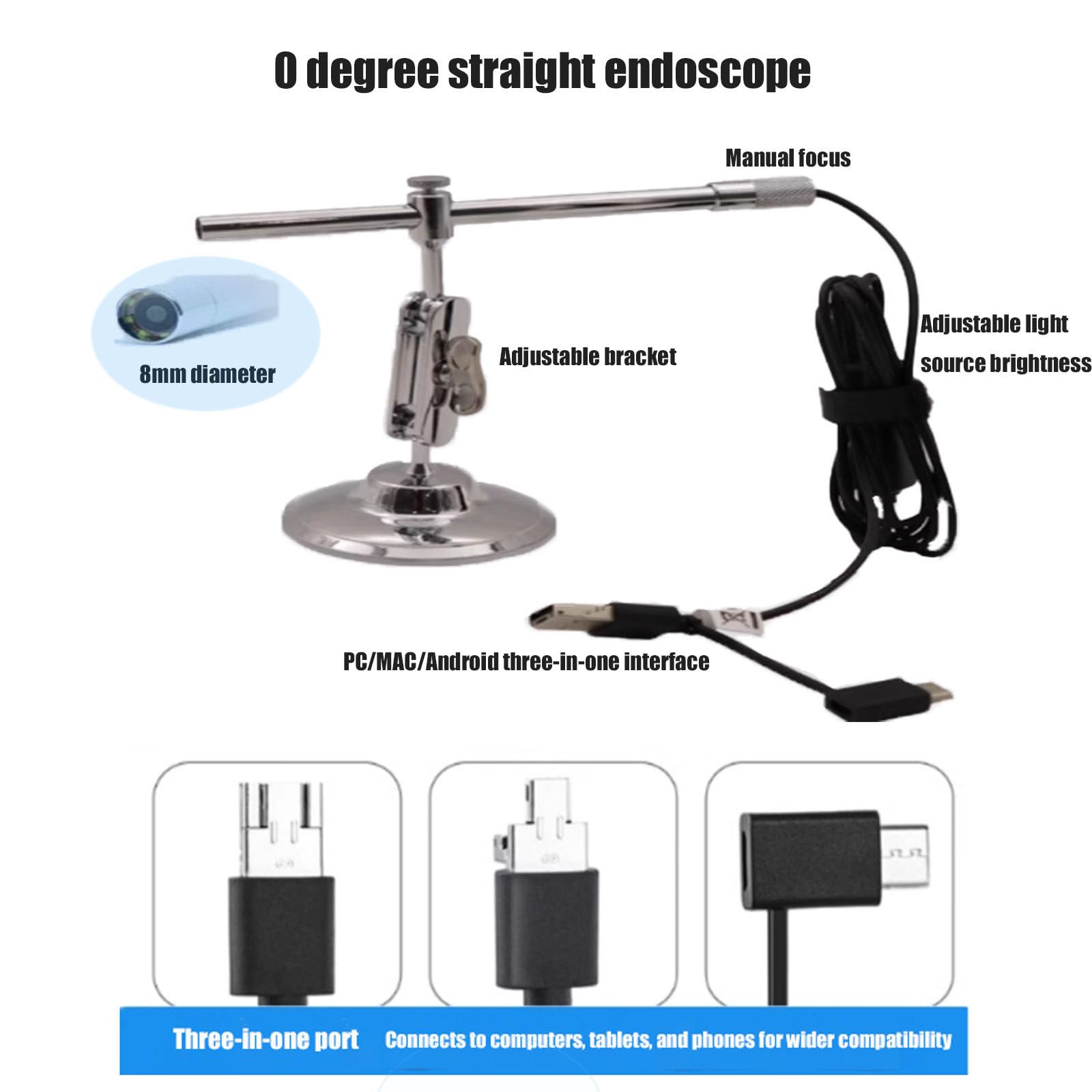Szkolenie laparoskopowej chirurgii jamy brzusznej, 10 modułów, zestaw do nauki laparoskopowej, akcesoria do sprzętu do nauki, kamera 30°/0° 30°Endoscope-10Modules+2Instruments