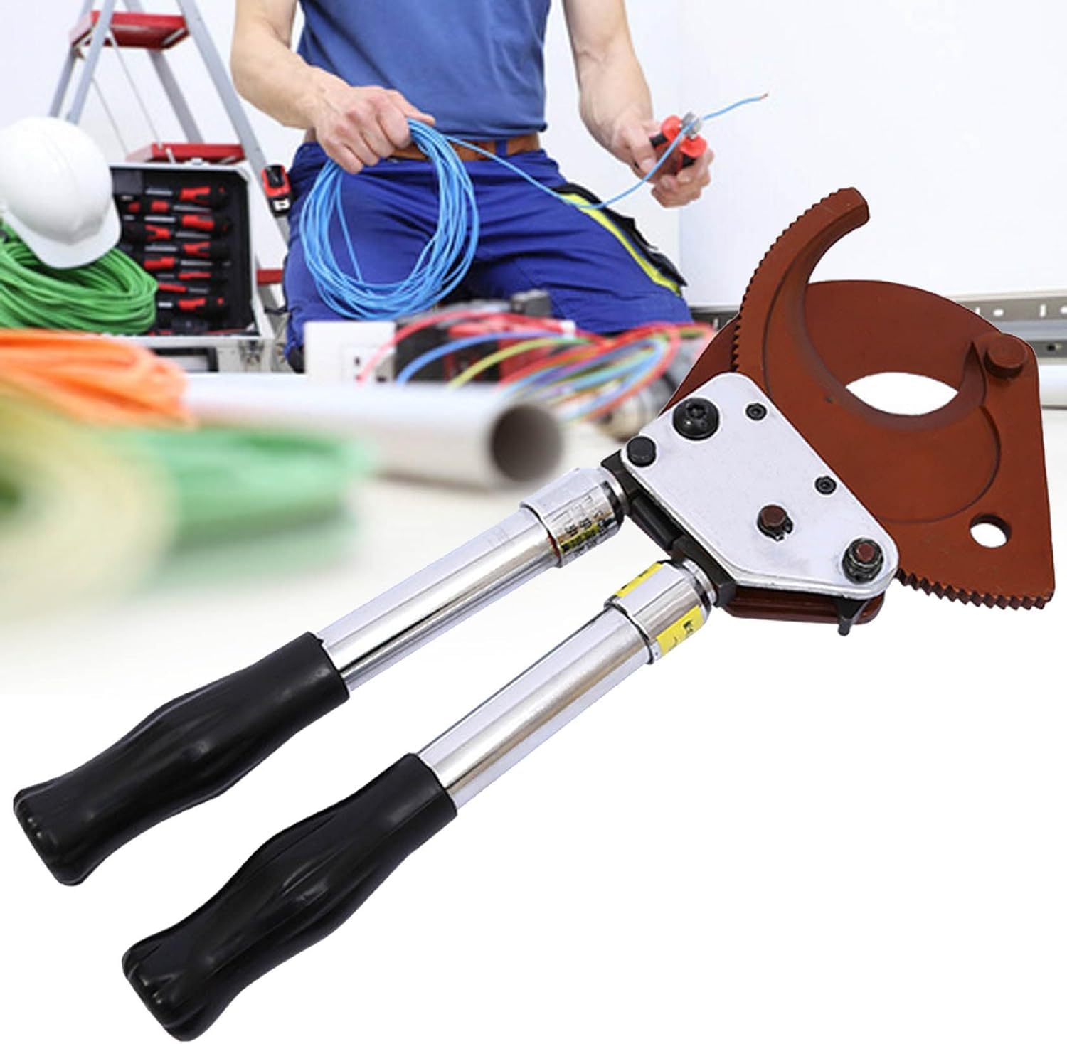 VENEKETY Ratchet Cable Cutter Tool, Heavy Duty Ratchet Wire Cutter for Armored Cable, Manual Cable Scissors, Gear Blade Structure, Easy to Store and Use (50mm) (B0D2D1214H) Amazon Price History, Amazon Price Tracker