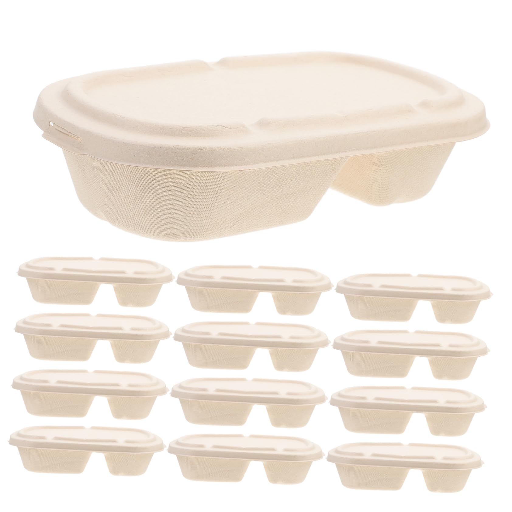Cajas de Comida para Llevar de Pulpa 850ml, 25 Juegos