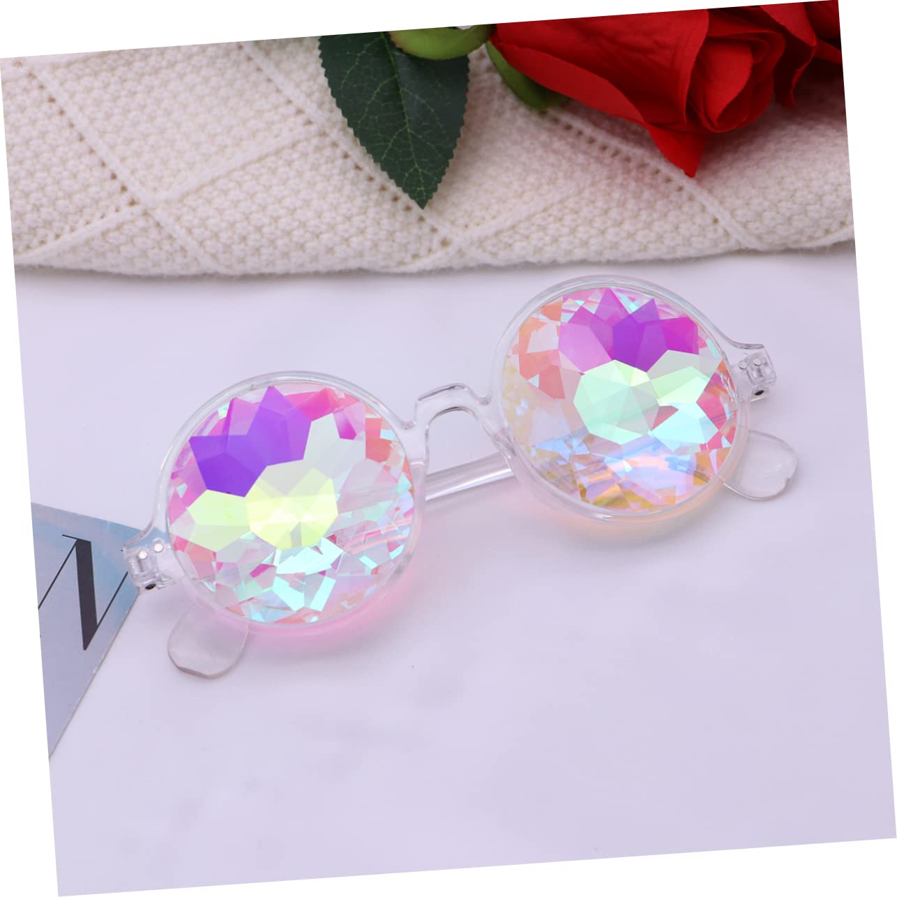 3 Gafas De Sol Caleidoscopio De Moda Con Patas Flexibles Para La Noche Y La Fiesta.