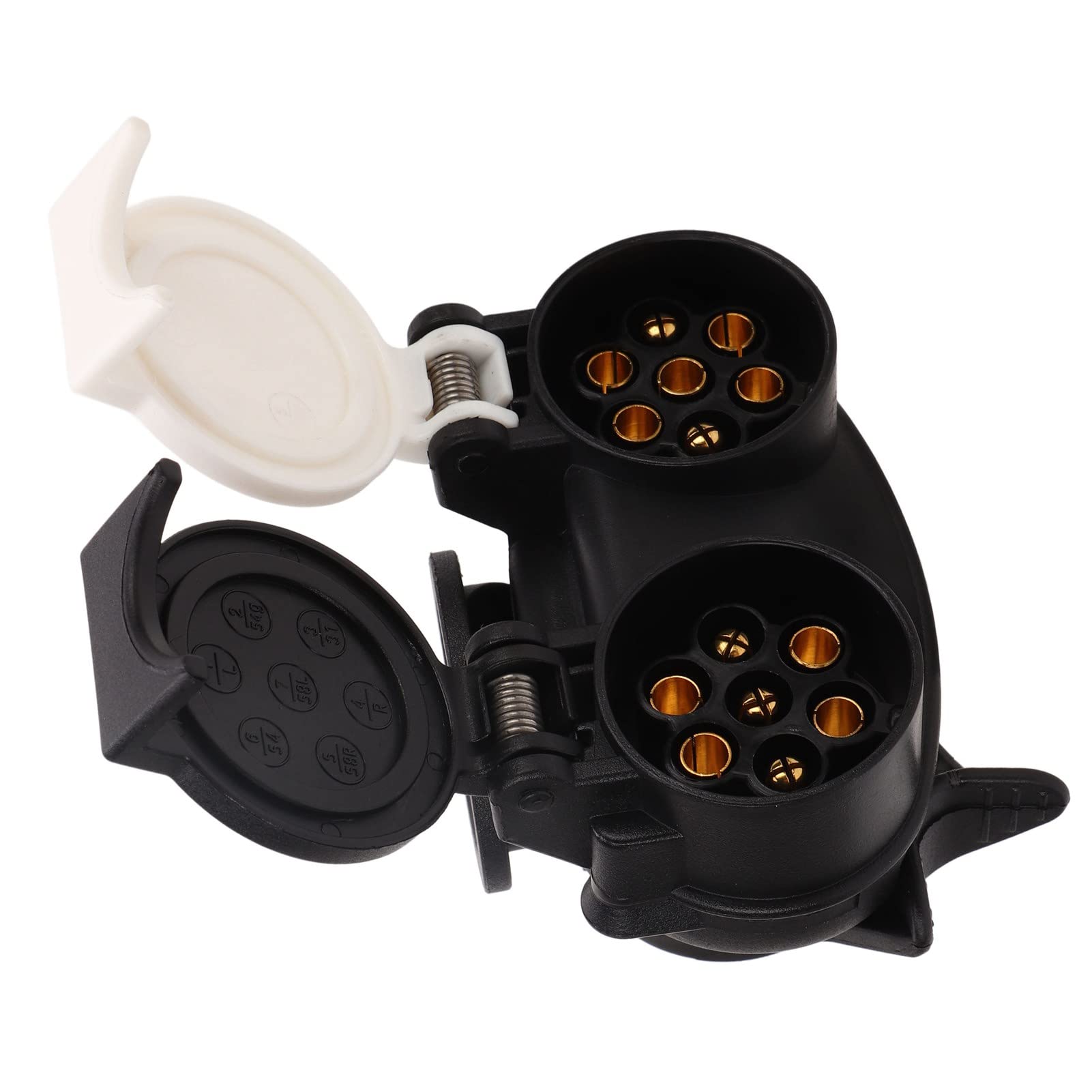 Adattatore per Spina per Rimorchio 13 Pin a 7 Pin Adattatore di Conversione per Spina Doppia Presa per Rimorchio Adattatore per Spina per Rimorchio Adattatore di Conversione