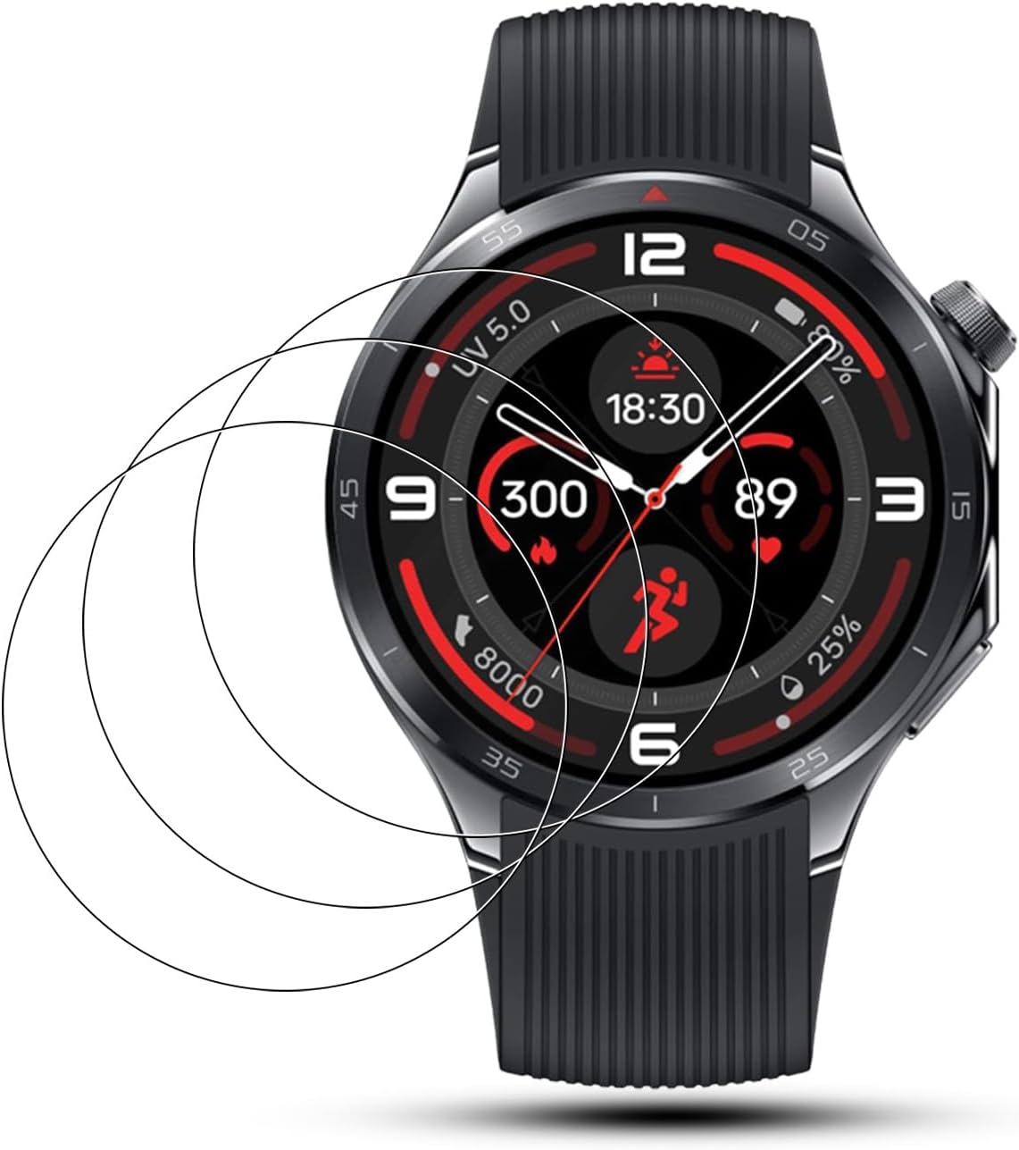 3 Pack Screen Protector for OnePlus Watch 3 Smart Watch Clear Flexible TPU Film Full Coverage Scratch Protection No Bubble Easy Installation