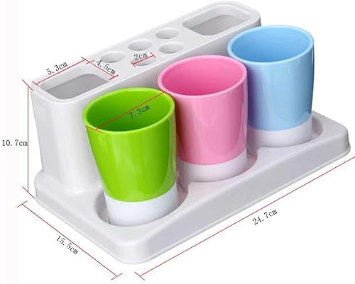 Miniatura 5 de Eslite - Soporte de pasta dental y cepillo de dientes para organizador de almacenamiento de baño